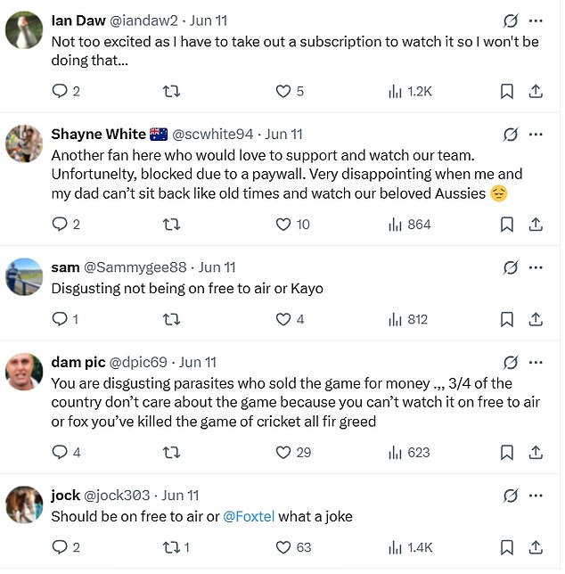 Društveni mediji eruptiraju povratnoj razini nad blokiranim australijskim pristupom glavnim utakmicama kriketa