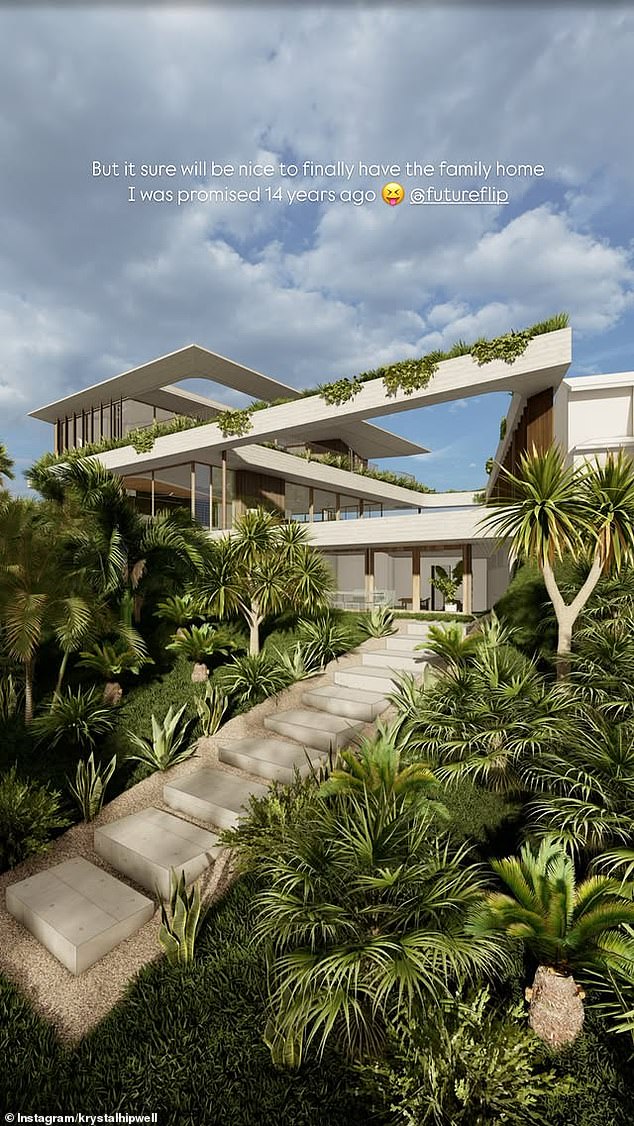 Krystal (née forscutt), koji sa suprugom Neilom posjeduje carstvo u iznosu od 25 milijuna dolara, podijelila je fotografiju nekretnine na Instagramu u srijedu