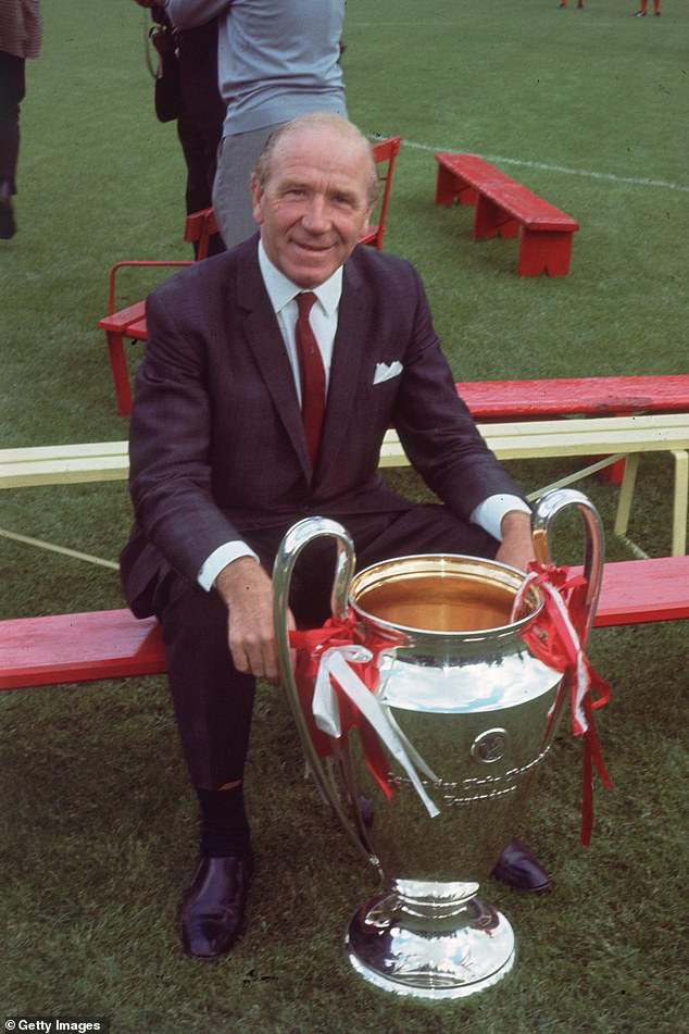 Sir Matt Busby was honoured shortly after leading Manchester United to the European Cup in 1968