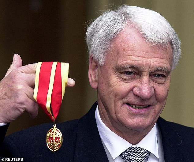 Sir Bobby Robson for his services to football in 2002. Robson was known throughout the world for being a gentleman of British sport