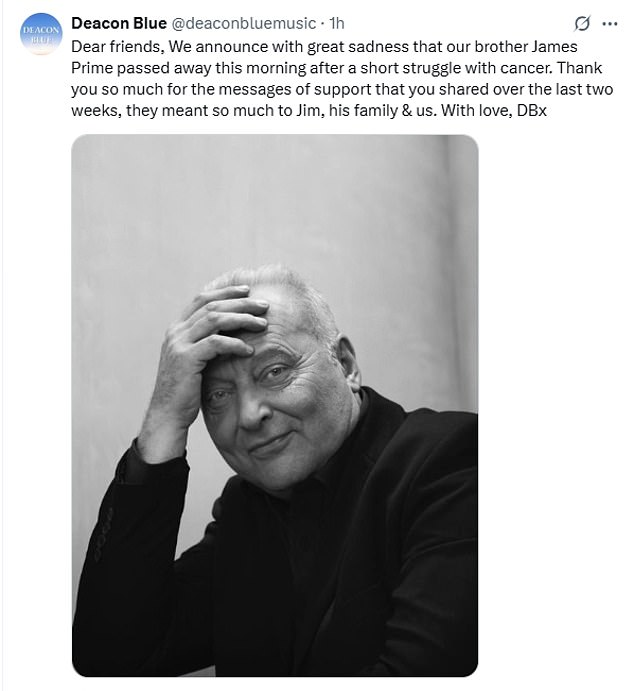 Bend je sada potvrdio da je Jamesu dijagnosticiran rak jer je dijelio tužnu vijest da je preminuo