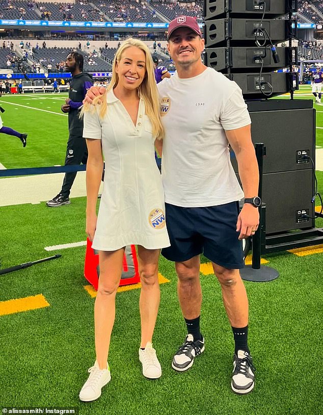 Zastrašujući susret dogodio se samo nekoliko minuta prije nego što je Ballin (na slici sa suprugom) trebao ići uživo na Kanalu sedam