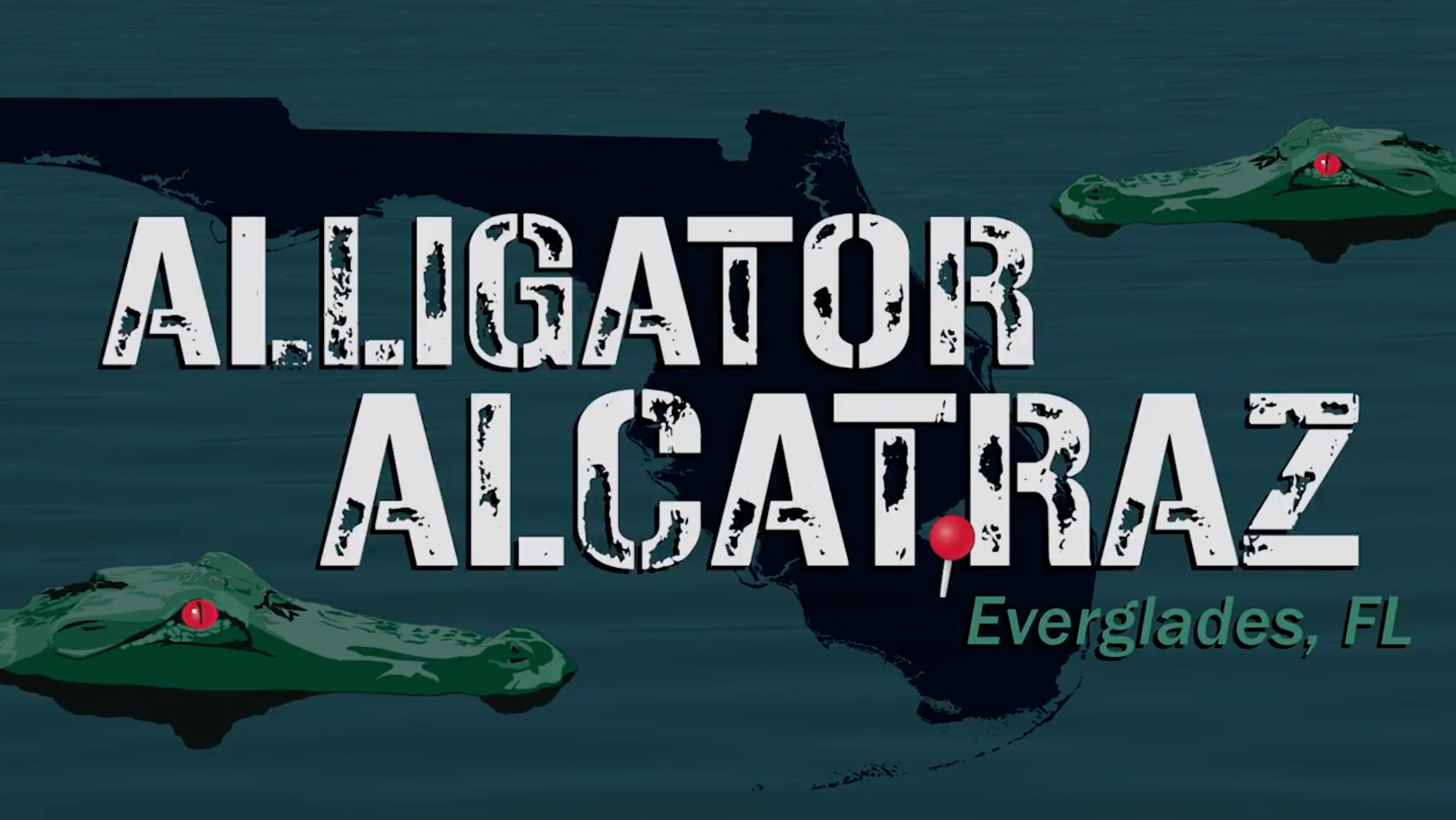Grafički oglas za migrantski pritvorski centar na Floridi Everglades, koji je u utorak posjetio Maga Podcaster Benny Johnson.