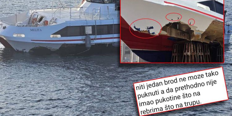 DOZNAJEMO Ovo su mogući razlozi havarije katamarana Melita – Struka i vlasnik se slažu: “Nekoliko stvari se podudara”