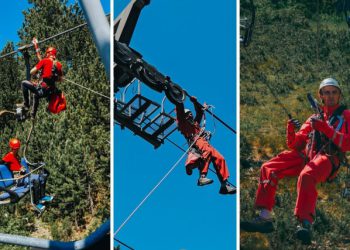FOTO Održana obuka spašavanja sa žičare na Blidinju