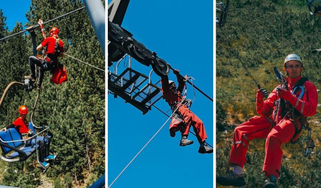 FOTO Održana obuka spašavanja sa žičare na Blidinju