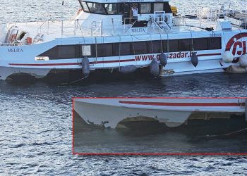 FOTO Pogledajte što je ostalo od katamarana! Melita dotegljena u šibensko brodogradilište