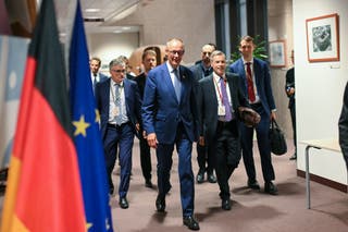 Njemački kancelar Friedrich Merz stiže održati konferenciju za novinare nakon radnih mjesta u Europskom vijeću u Bruxellesu