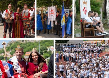 Impresivni prizori iz Knina: Kralj, kraljica i više od tisuću djece s krunama oživjeli slavna vremena hrvatske povijesti
