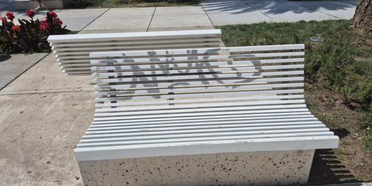 Išarana klupa na Rivi – DALMACIJA DANAS