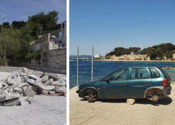 Kraj priče ili nova drama na Firulama? Uklonjena je olupina vozila, a zbog ovog razloga je srušen objekt i kameni podest na plaži…