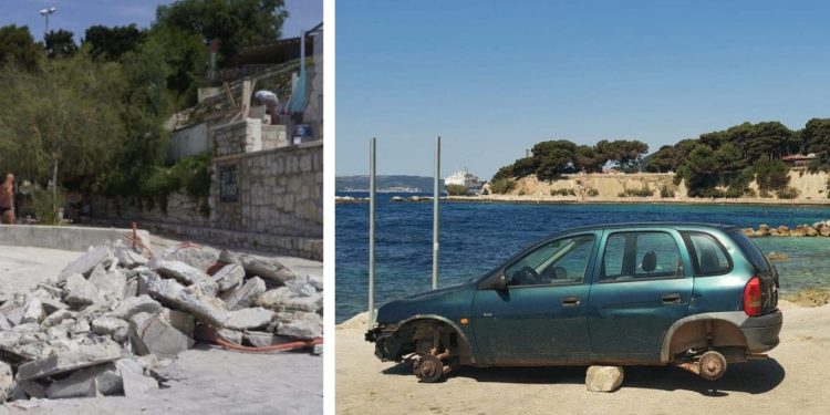 Kraj priče ili nova drama na Firulama? Uklonjena je olupina vozila, a zbog ovog razloga je srušen objekt i kameni podest na plaži…