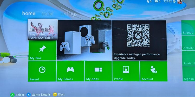Microsoft ažurira Xbox 360, dodaje Xbox Series X/S oglase