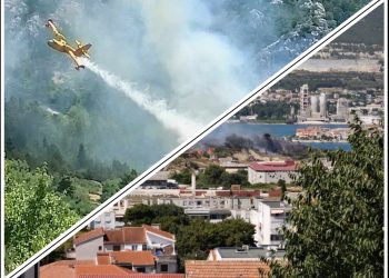 POŽAR I USRED SPLITA Ugašena buktinja na Velikom Brdu iznad Makarske