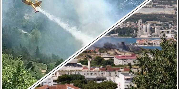 POŽAR I USRED SPLITA Ugašena buktinja na Velikom Brdu iznad Makarske