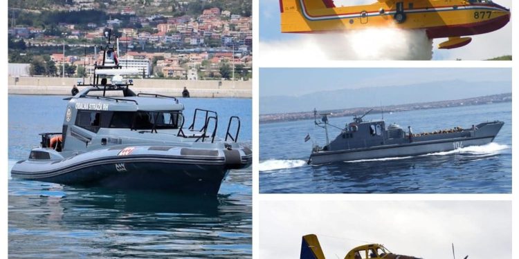 Pet protupožarnih aviona, dva broda i dvije gumene brodice HRM-a na požarištima u Dalmaciji