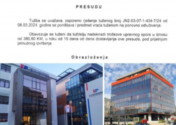 Poliklinika ‘Vitalis’ pobijedila Elektroprivredu HZHB na Sudu BiH