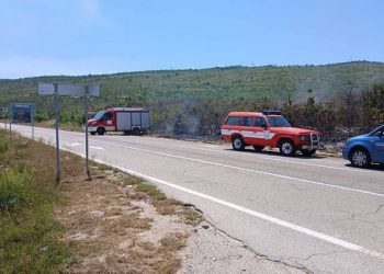 Požari uz magistralnu cestu Trebinje – Bileća, vatrogasci sumnjaju da su podmetnuti