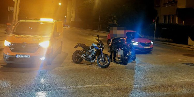 Prometna nesreća na splitskom raskrižju u kojoj su sudjelovala dva motocikla