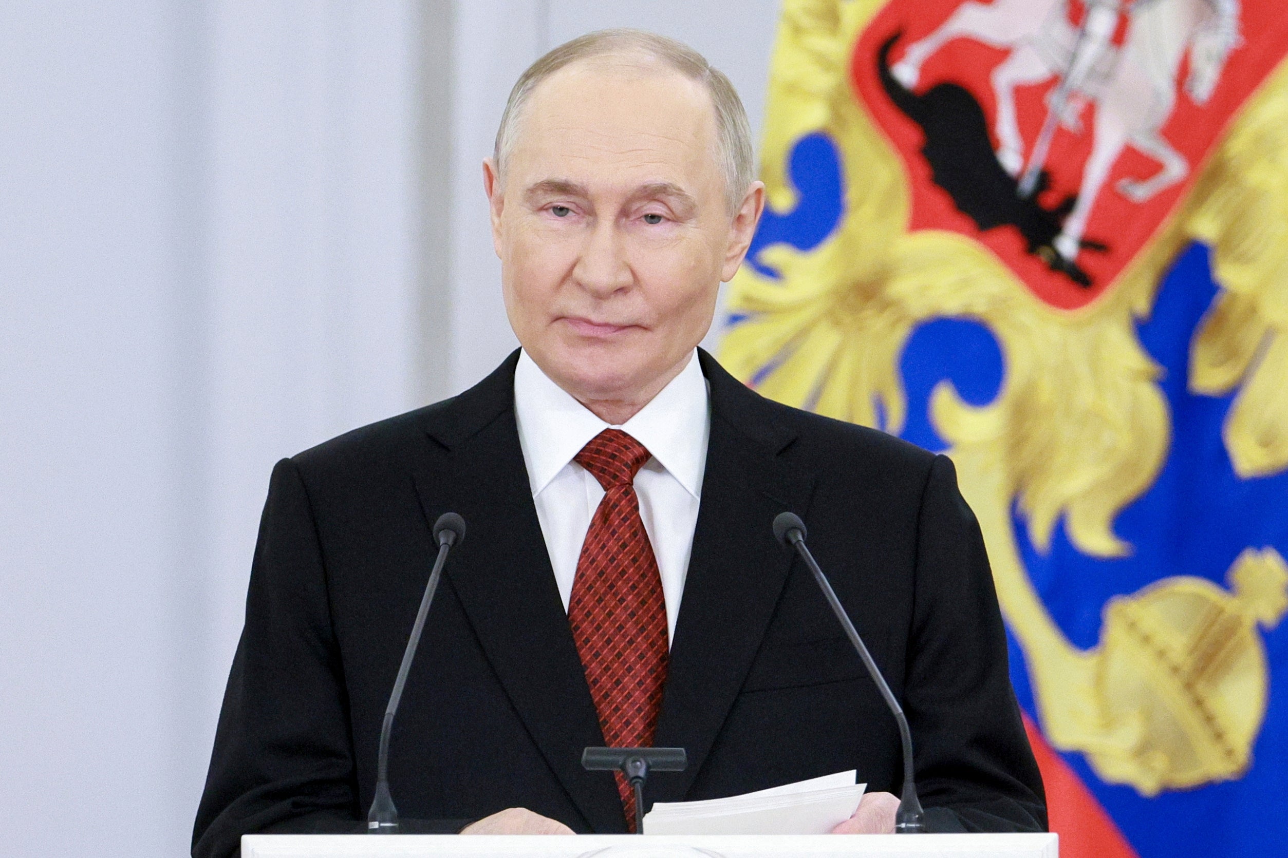 Ruski predsjednik Vladimir Putin govori na ceremoniji uručivanja Nacionalnih nagrada Ruske Federacije tijekom proslave za dan Rusije u Kremlju u Moskvi