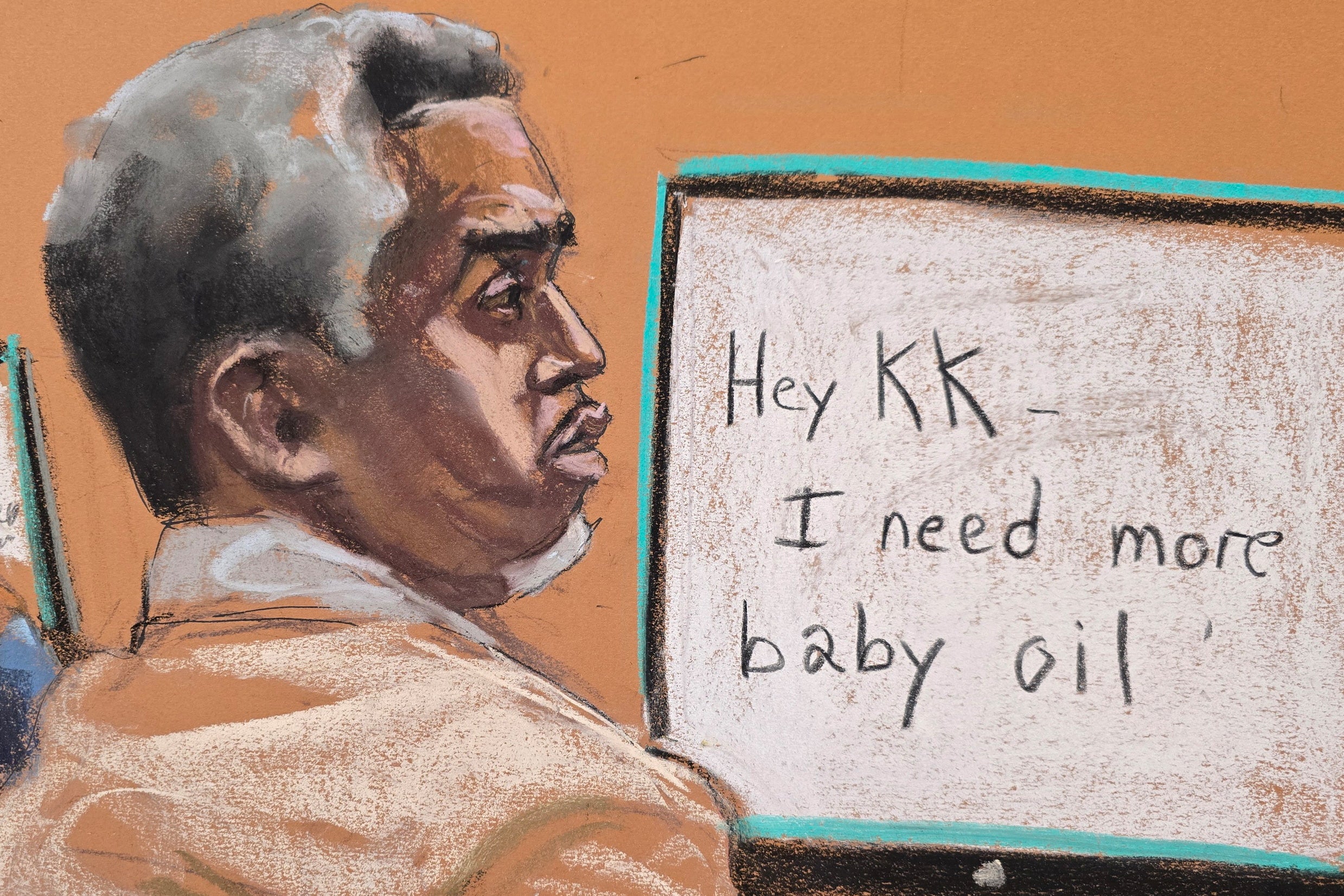 Sean Combs promatra postupak, jer su u ponedjeljak prikazane tekstualne poruke između njega i njegovog bivšeg šefa osoblja na sudu