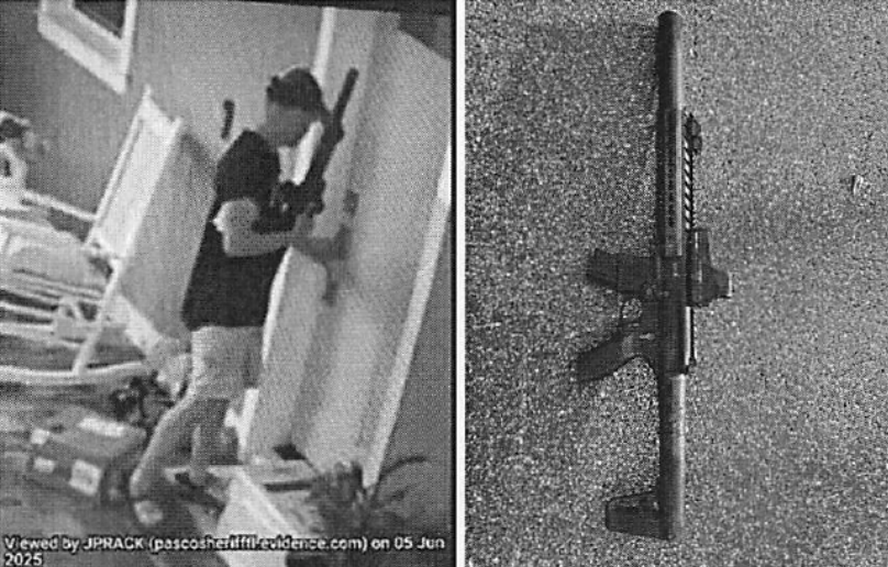 Shawn Chan je uhvaćen na videozapisu koji je prevrnuo zračnu pušku ostavljenu na trijemu, prema FBI -u