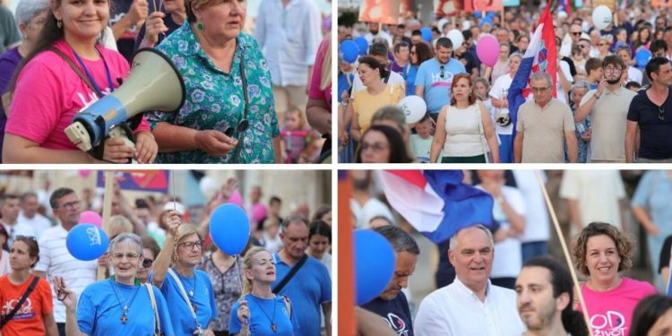 Slobodna Dalmacija – Hod za život na ulicama Splita: pogledajte kako je bilo u povorci, poruku je poslala i Željka Markić