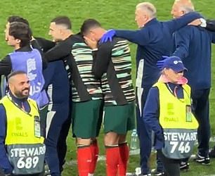 Snimke pokazuju emocionalnu reakciju Cristiana Ronalda na trijumf Portugalske nacije – dok veteran koristi Man United Star kao štit tijekom kaznenog udarca