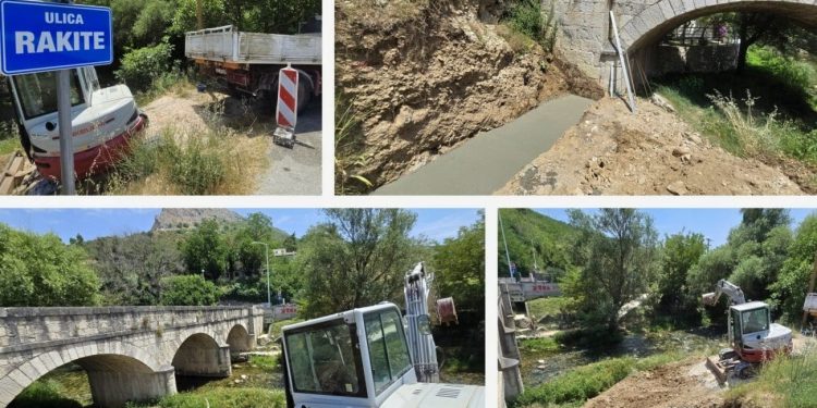Stanovnici ove ulice konačno ne moraju strahovati da će s autima propasti u rijeku. Krenula sanacija zida Ulice Rakite