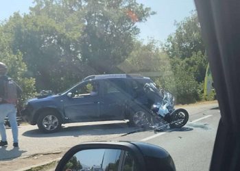 Sudar kod aerodroma: Lakše ozlijeđen motociklist