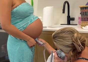 Tajni život Mormon Wives ‘Jen Affleck ulazi u porođaj s trećim djetetom dok obavlja nokte