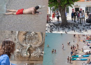 Temperatura u Dubrovniku ruši rekorde, a turisti nalaze različite načine za osvježenje (FOTO)