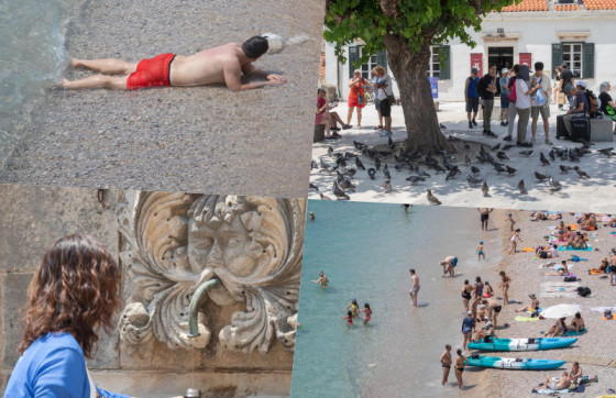 Temperatura u Dubrovniku ruši rekorde, a turisti nalaze različite načine za osvježenje (FOTO)