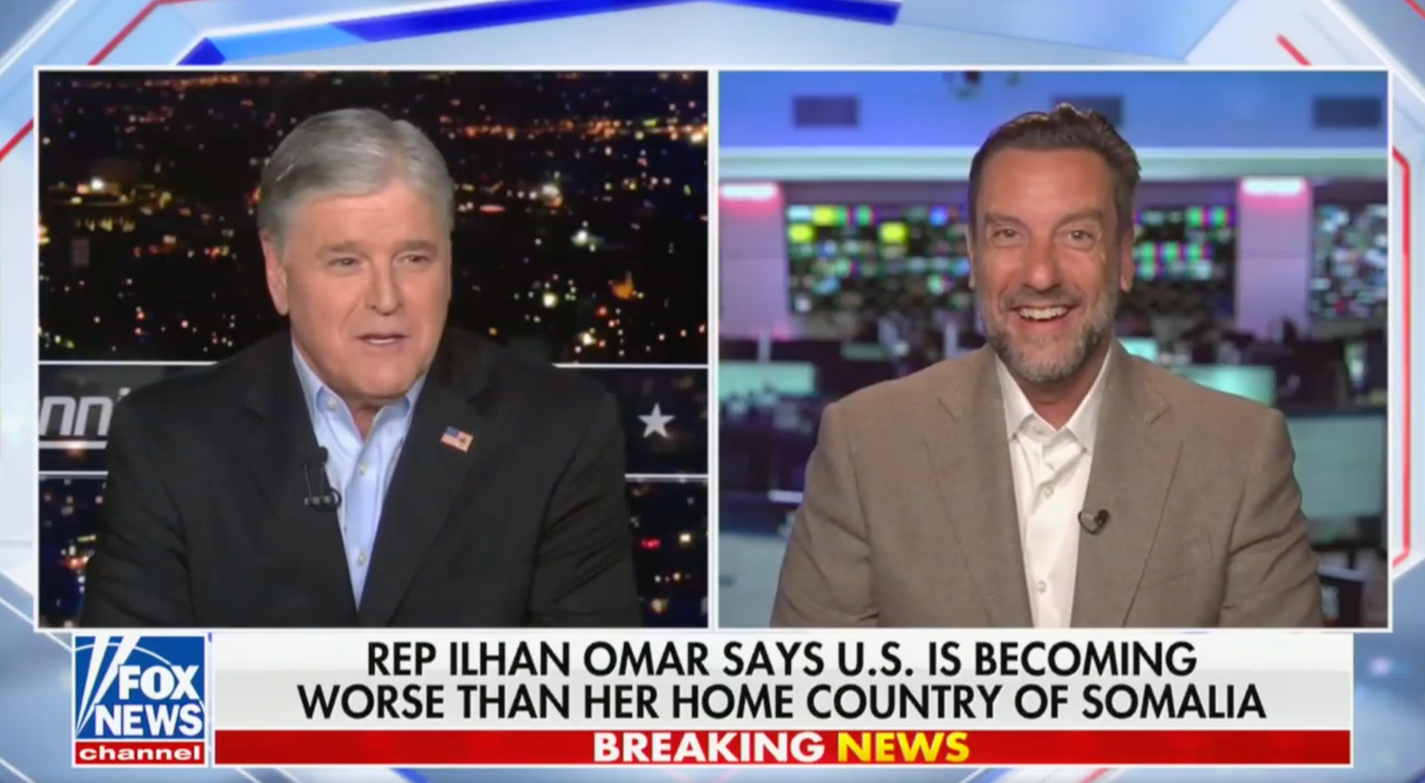 Sean Hannity i Clay Travis Deride Minnesota Demokratski veleposlanik Ilhan Omar na Fox News 17. lipnja 2025.