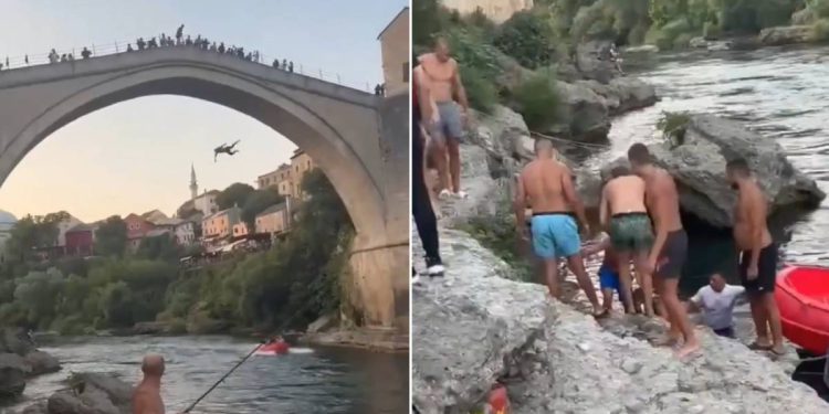 Turist skočio sa Starog mosta u Mostaru, domaći ga pretukli