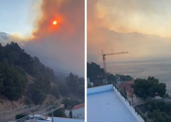 VIDEO Buknuo ogroman požar u Pisku, nestalo je struje: “Polijevamo kuće, turisti bježe”