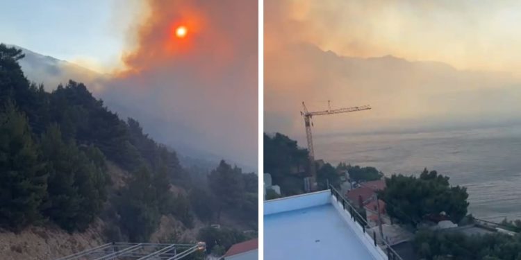 VIDEO Buknuo ogroman požar u Pisku, nestalo je struje: “Polijevamo kuće, turisti bježe”