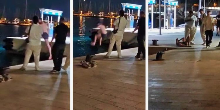 VIDEO Noćno kupanje na neobičnoj lokaciji u Splitu, turisti izazvali čuđenje prolaznika