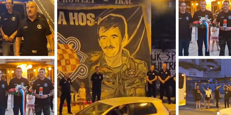 VIDEO Skejo i HOS-voci dočekali sinove Thomasa Crowleyja kod murala u Splitu