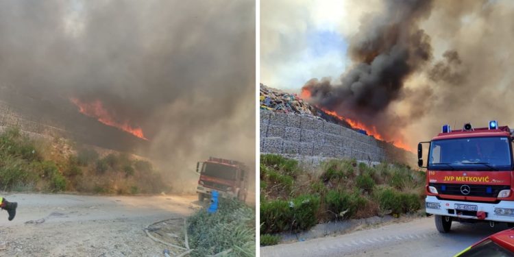 Veliki požar kod Metkovića, gori deponij