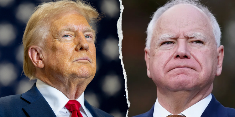 Vlada Minnesote Tim Walz korijeni za kišu tijekom Trumpove vojne parade u subotu