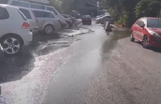 Voda teče niz ulicu kraj Konzuma Pod dubom, iz Vodovoda objasnili u čemu je problem (VIDEO)