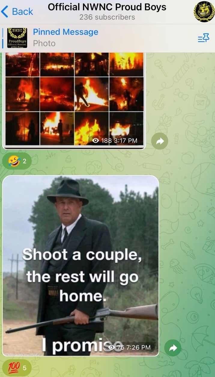 Jedan od memesa u kanalu ponosnih dječaka Telegram. Stručnjaci su rekli kako su postovi alarmantni jer bi mogli nadahnuti 