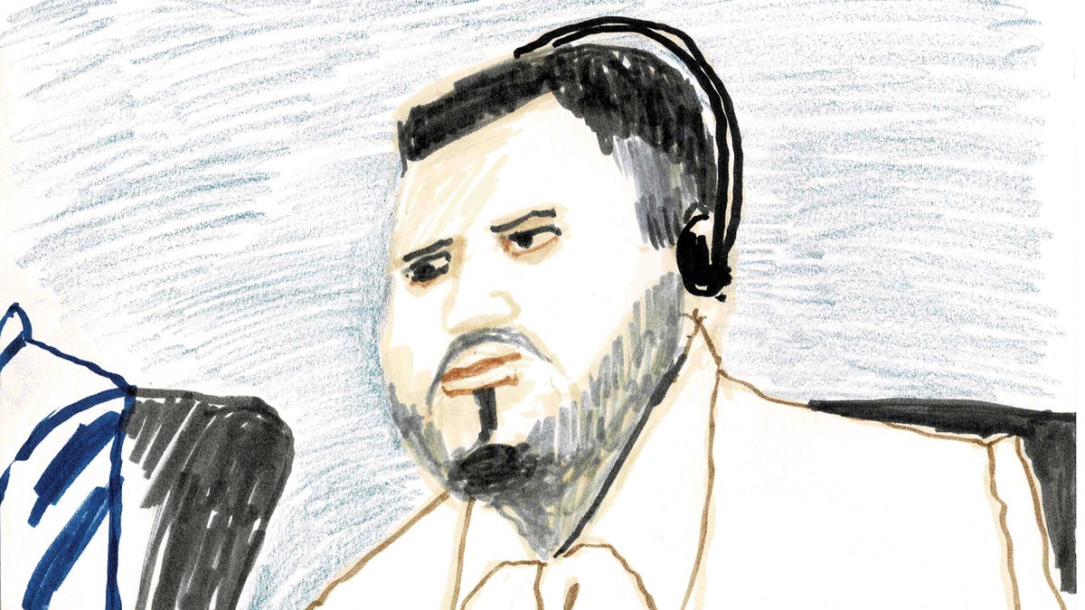 Skica Kilmar Abrega Garcia na sudu u petak