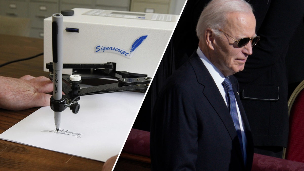 autopen, lijevo; Biden s pravom
