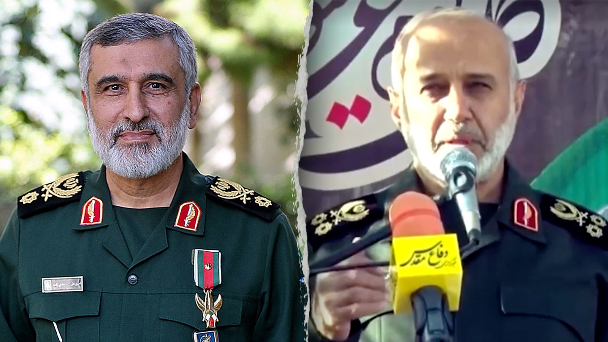 Zapovjednik zrakoplovne snage IRGC Amir Ali Hajizadeh, lijevi i poručnik Gholamali Rashid ,, desno.