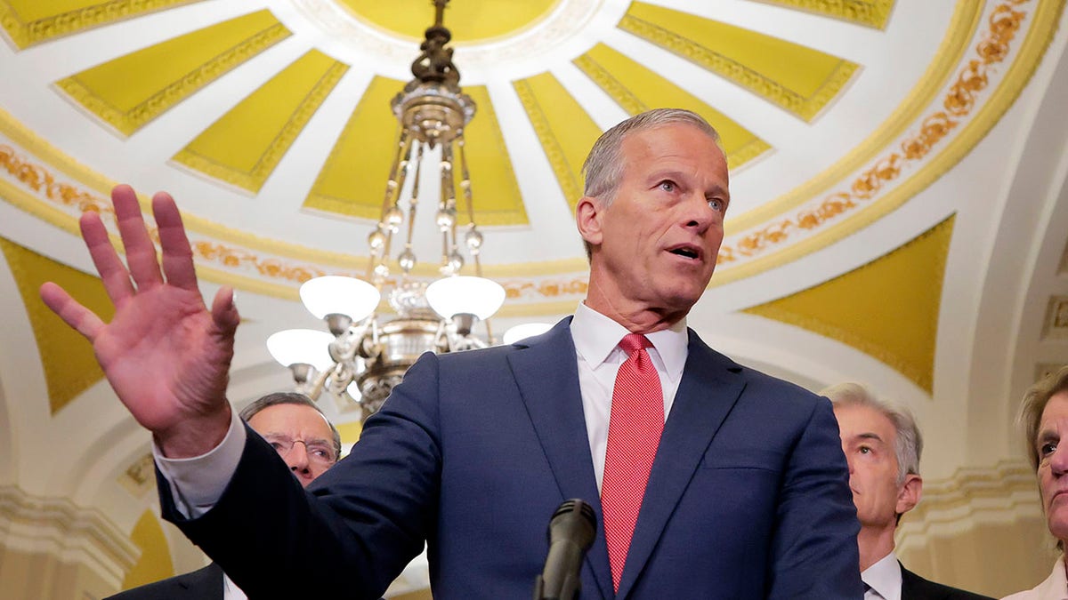 Vođa većine Senata John Thune, Rs.d.