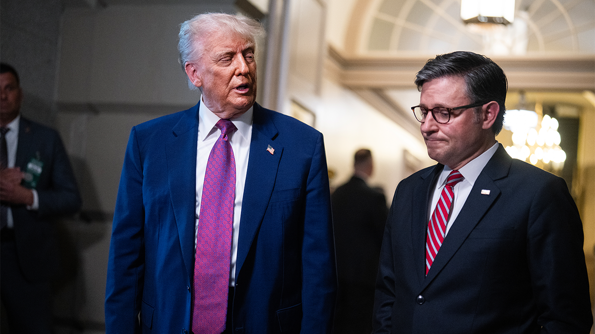Trump razgovara s govornikom Johnsonom na brdu Capitol