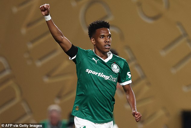 Palmeiras je izjednačio kad je Estevao Willian postigao pogodak protiv kluba, pridružit će se kasnije ovog mjeseca