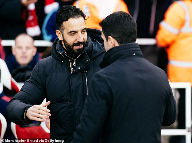 To je dobra vijest za menadžera Man Uniteda Ruben Amorim (lijevo) i šefa Arsenala Mikel Arteta